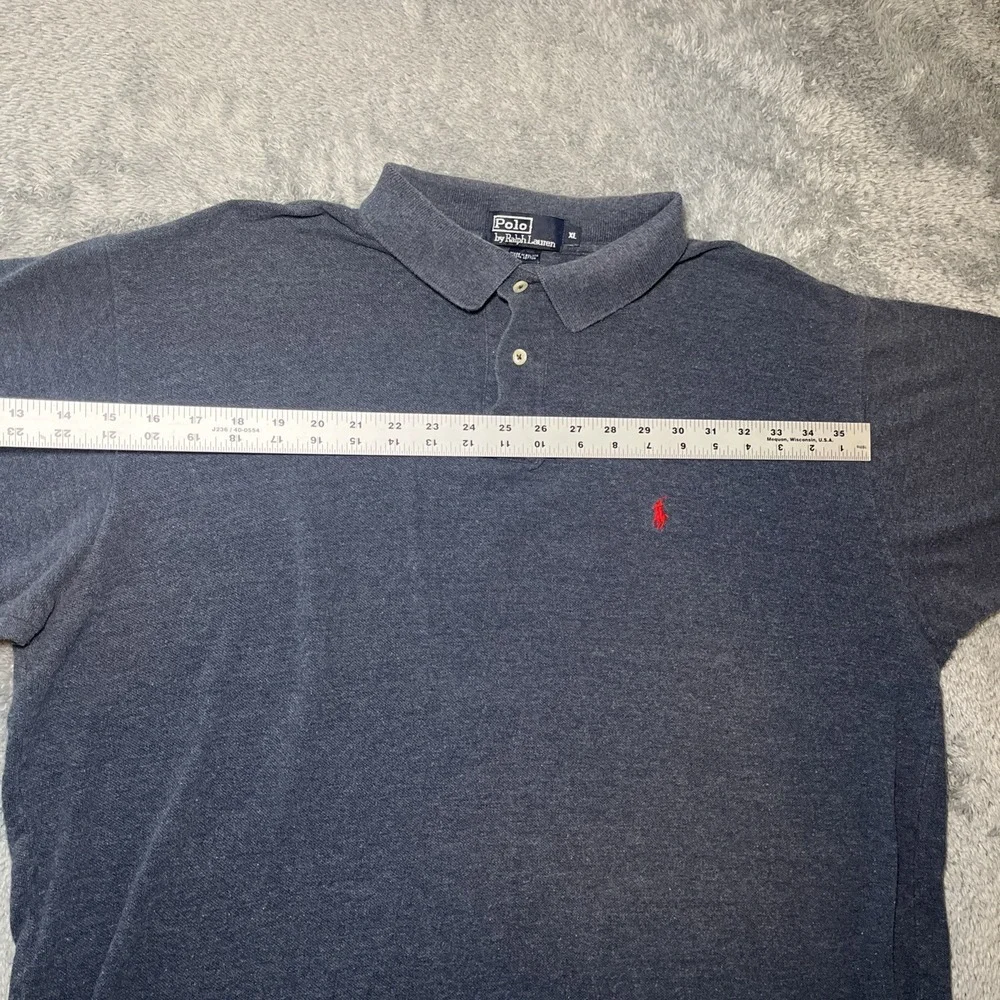 VTG Polo By Ralph Lauren Men's SZ XL Navy/Grey Short Sleeve Shirt Red Pony